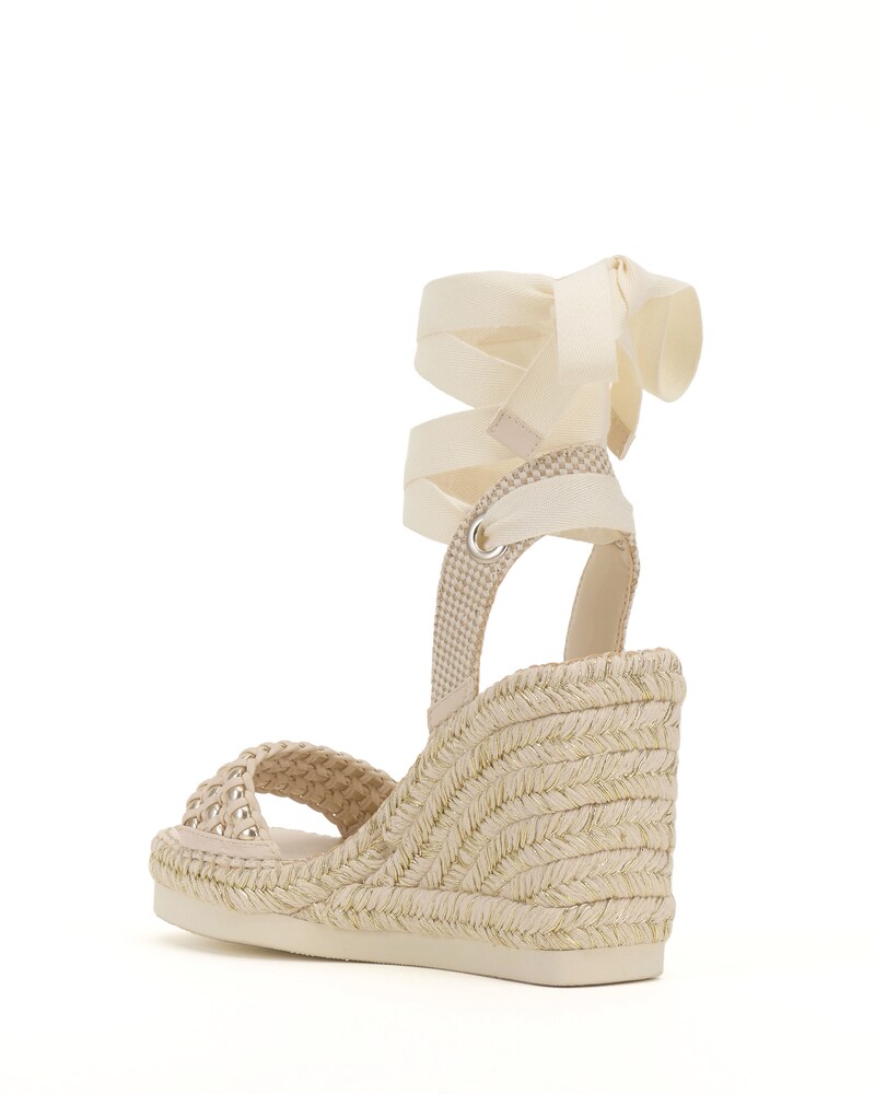 Vince Camuto Brisshel Wedge Sandal Warm Vanilla/Egyptian Gold ID-QMAI2773