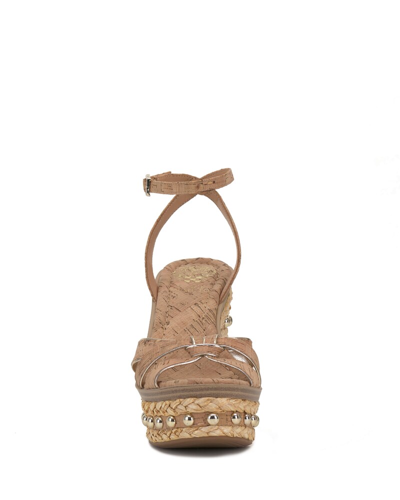 Vince Camuto Prenzie Platform Sandal Natural/Egyptian Gold ID-RKLG0658