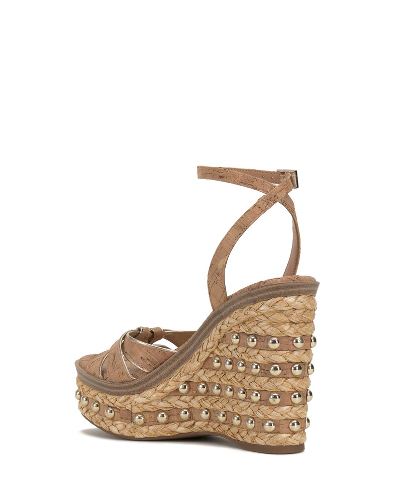 Vince Camuto Prenzie Platform Sandal Natural/Egyptian Gold ID-RKLG0658