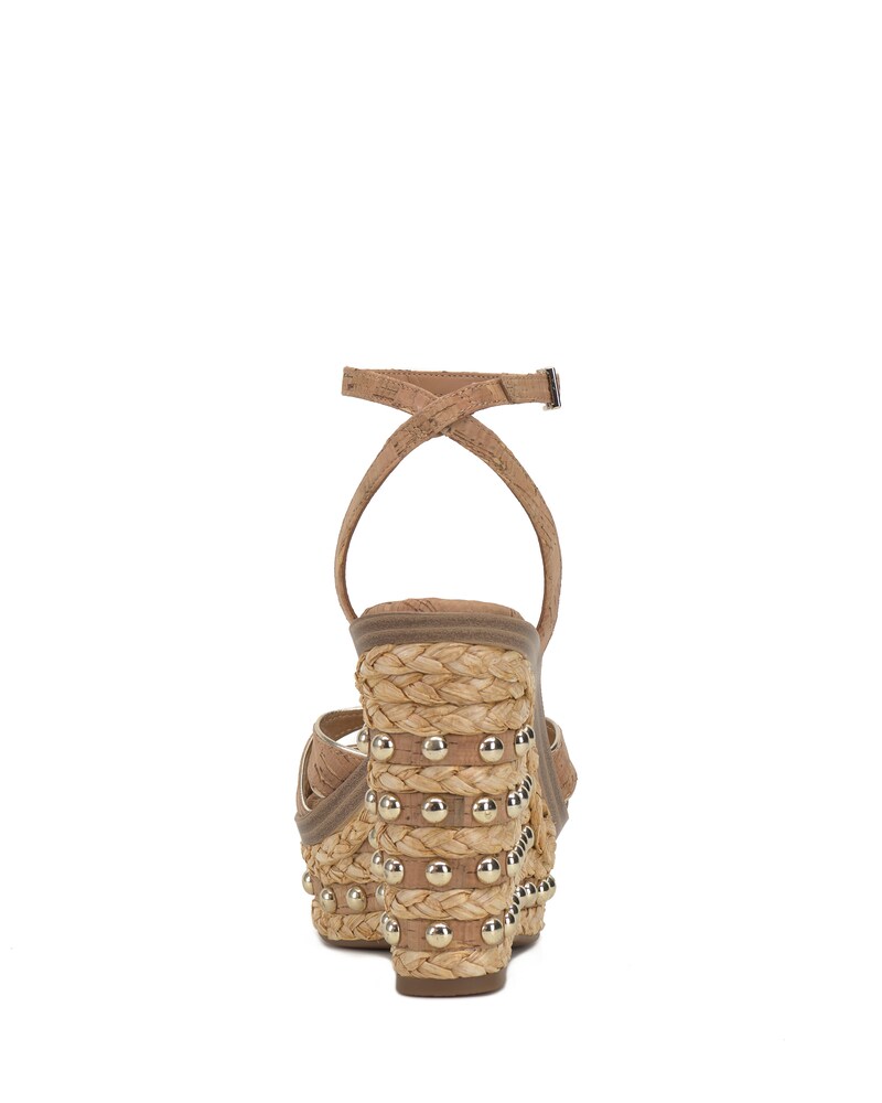 Vince Camuto Prenzie Platform Sandal Natural/Egyptian Gold ID-RKLG0658
