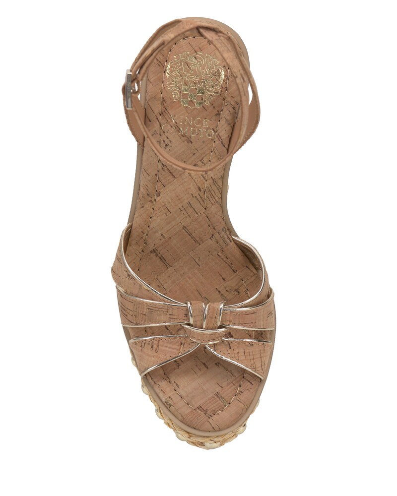 Vince Camuto Prenzie Platform Sandal Natural/Egyptian Gold ID-RKLG0658