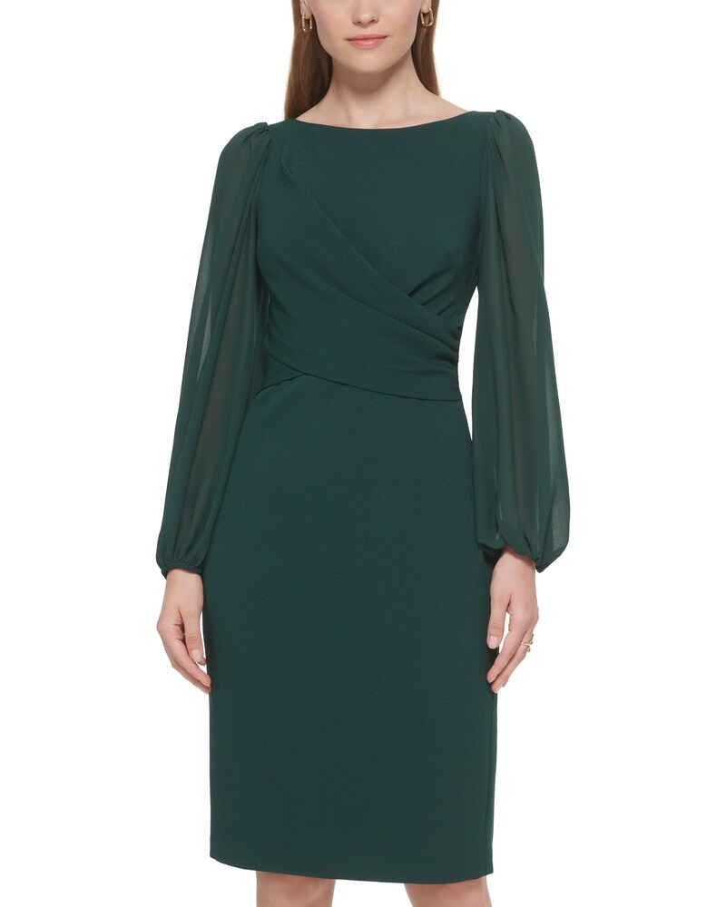 Vince Camuto Balloon-Sleeve Sheath Hunter ID-RRGR1347