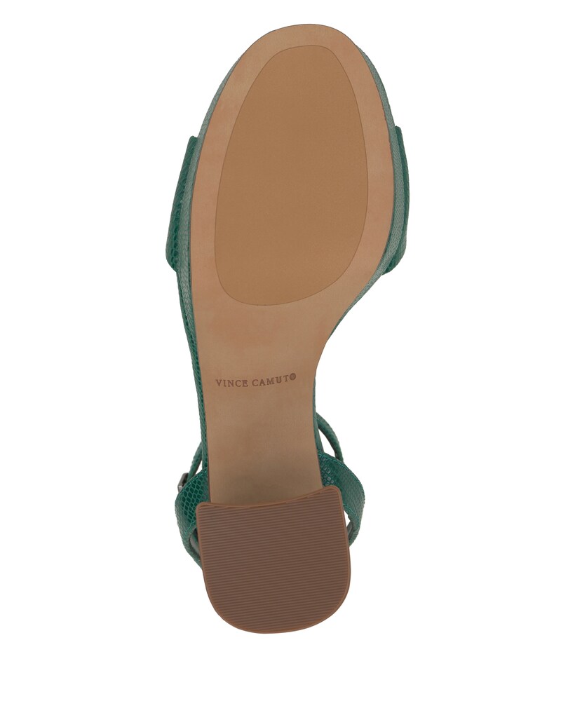 Vince Camuto Pendreya Platform Sandal Dark Green Snake Print ID-RSYO4397