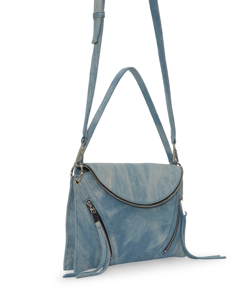 Vince Camuto Wayhn Crossbody Bag Acid Wash Denim ID-SGLV2663