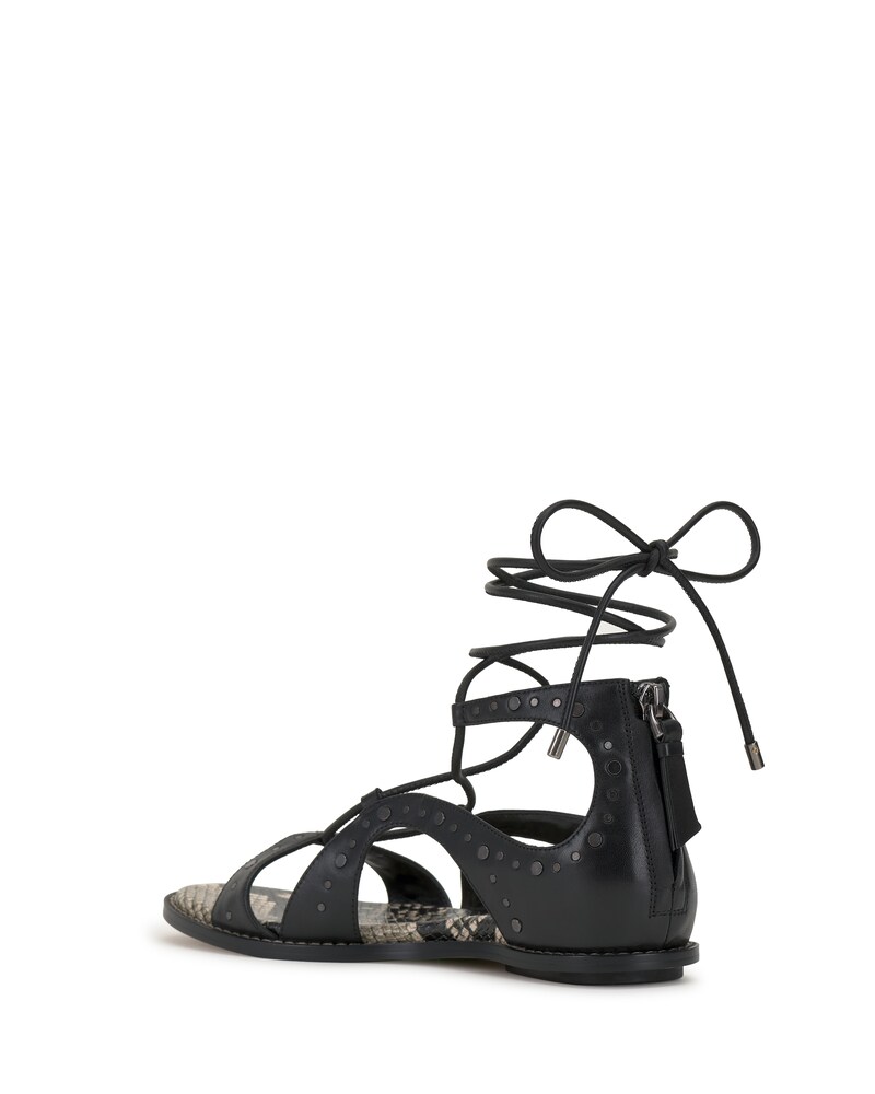 Vince Camuto Dawnicee Sandal Black/Warm Vanilla ID-SWAH2341