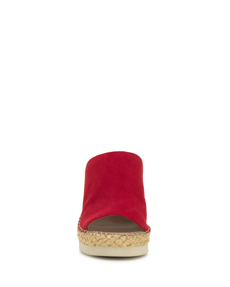 Vince Camuto Brissia Wedge Mule Cherry Suede ID-SWYW1649