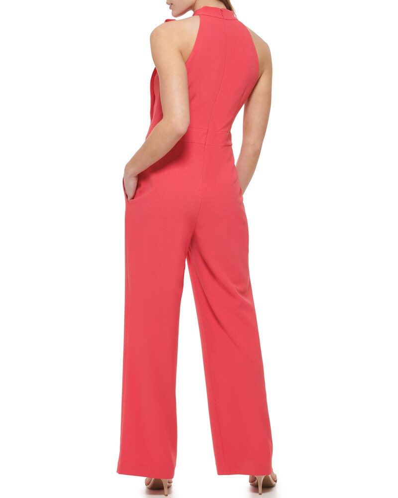 Vince Camuto Bow-Neck Halter Jumpsuit Coral ID-TGTT1941