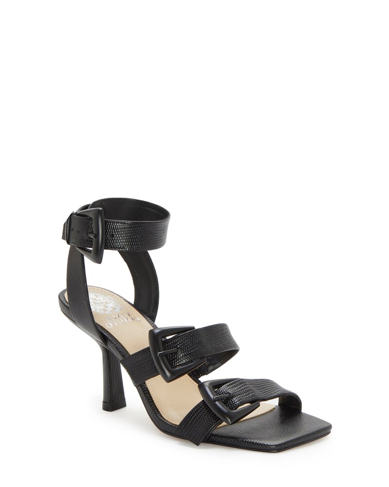 Vince Camuto Jeminstie Sandal Black Snake Print ID-TKSO7925
