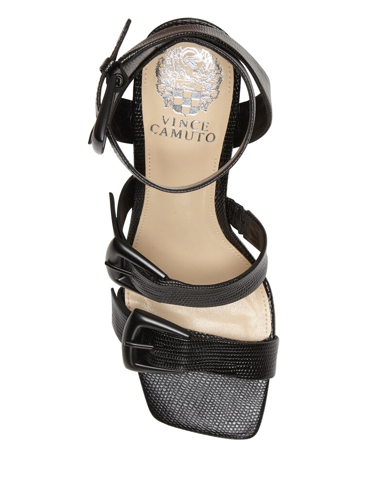 Vince Camuto Jeminstie Sandal Black Snake Print ID-TKSO7925