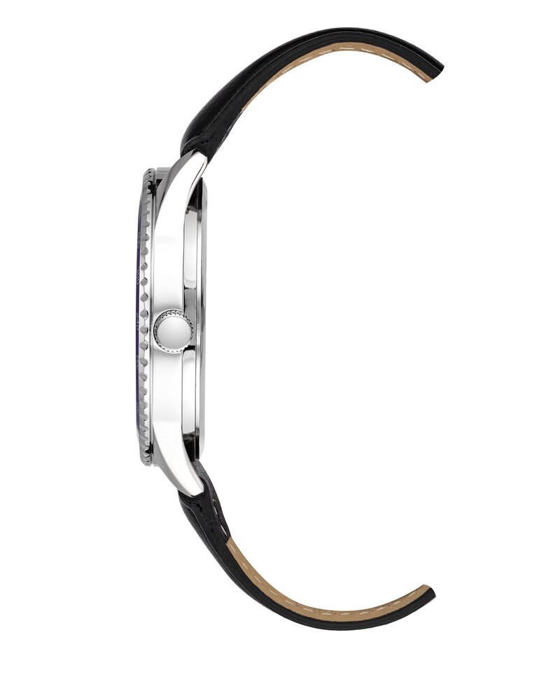 Vince Camuto Ombré Dial Faux Leather Band Watch Black ID-TLDO4958