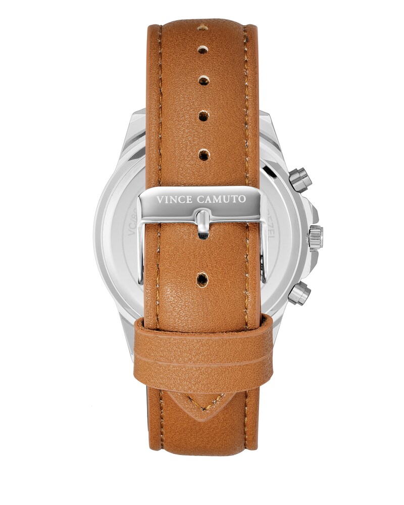 Vince Camuto Multifunction Faux Leather Band Watch Brown ID-TNTC3220