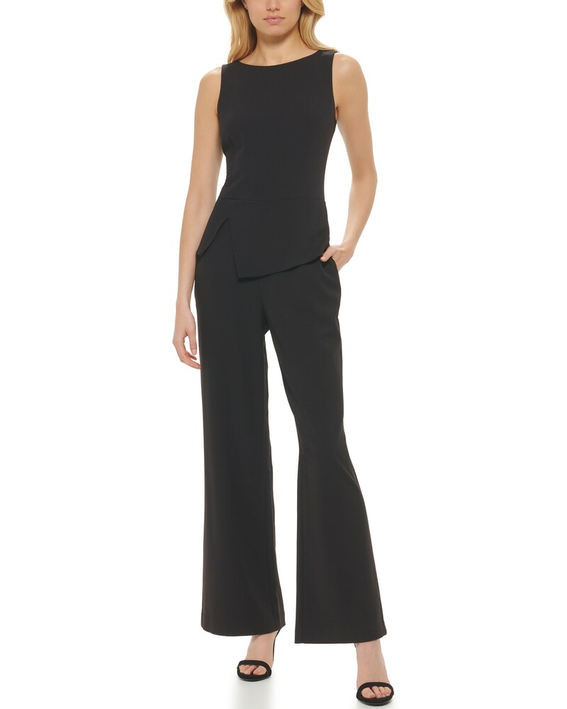 Vince Camuto Peplum Jumpsuit Black ID-UCCQ8243