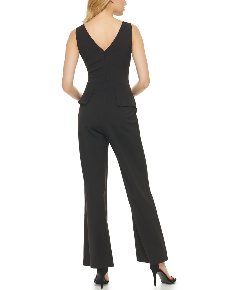 Vince Camuto Peplum Jumpsuit  Black ID-UCCQ8243