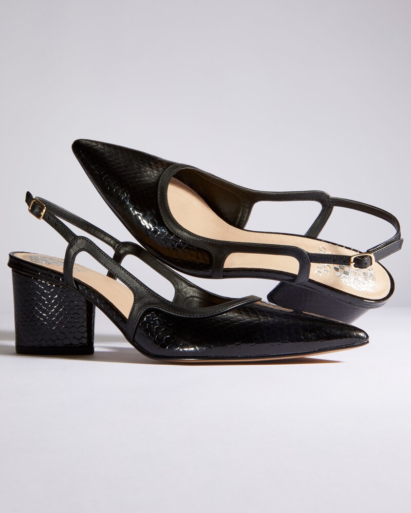 Vince Camuto Stellin Slingback Black Snake Print ID-UHRS6254