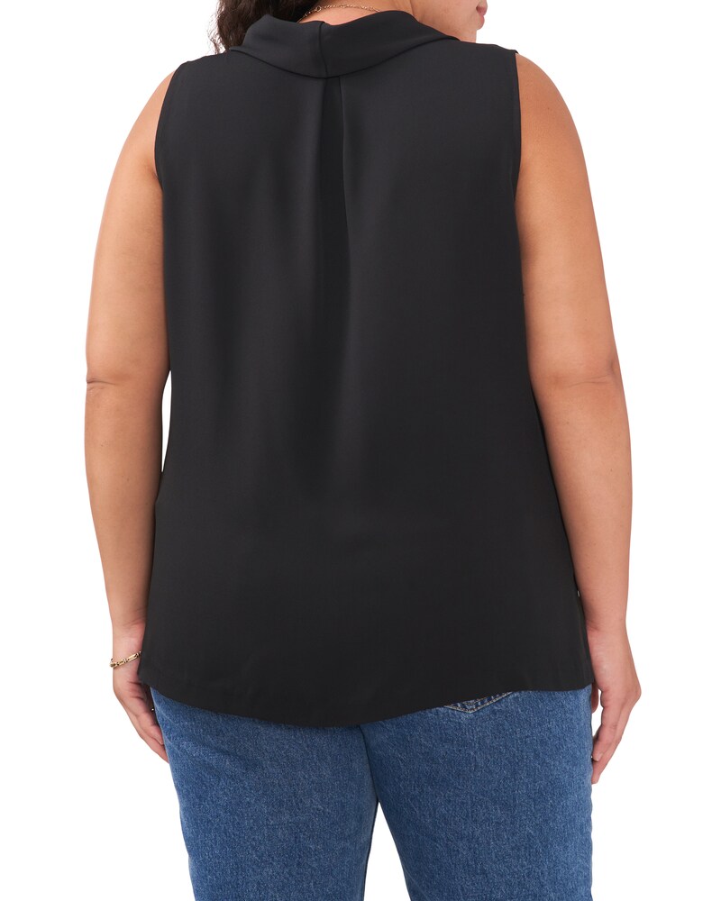 Vince Camuto Sleeveless Cowl-Neck Blouse (Plus Size) Rich Black ID-ULDO7754