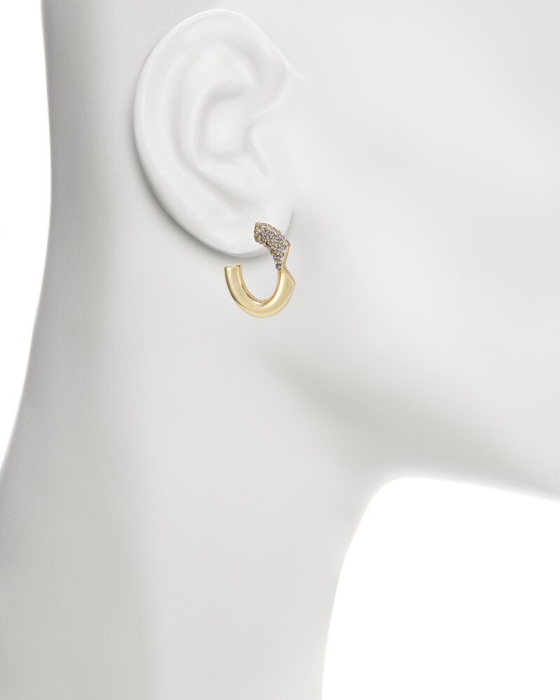 Vince Camuto Pavé-Detail Hoop Earrings Gold Metallic ID-ULYR6489