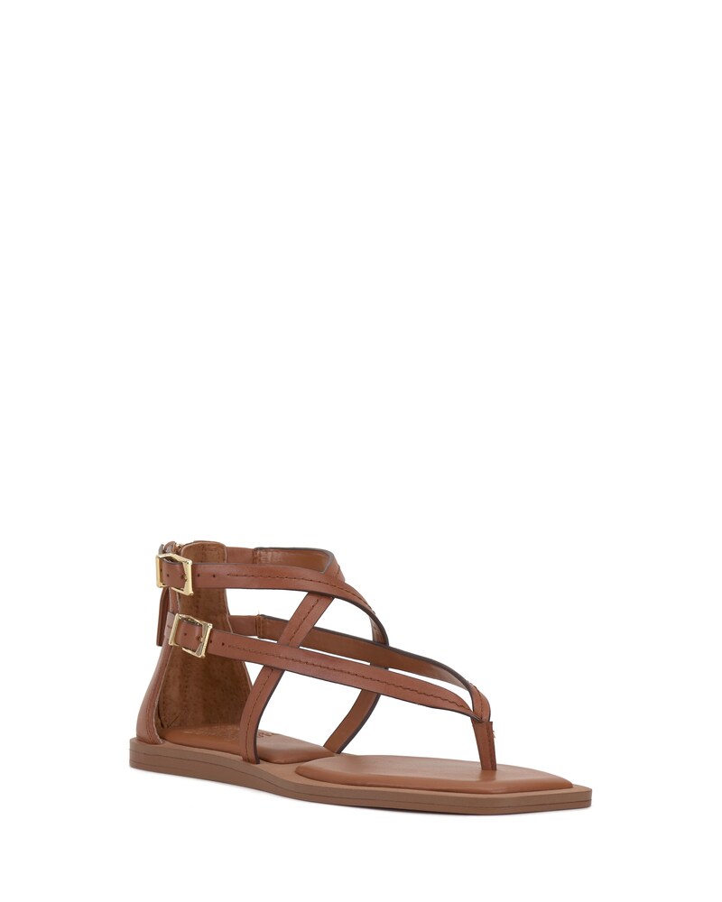 Vince Camuto Brenndie Flat Sandal Warm Caramel ID-UMVV2269