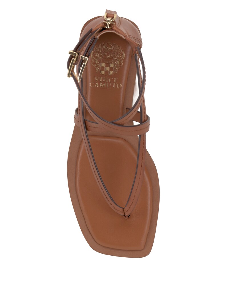 Vince Camuto Brenndie Flat Sandal Warm Caramel ID-UMVV2269