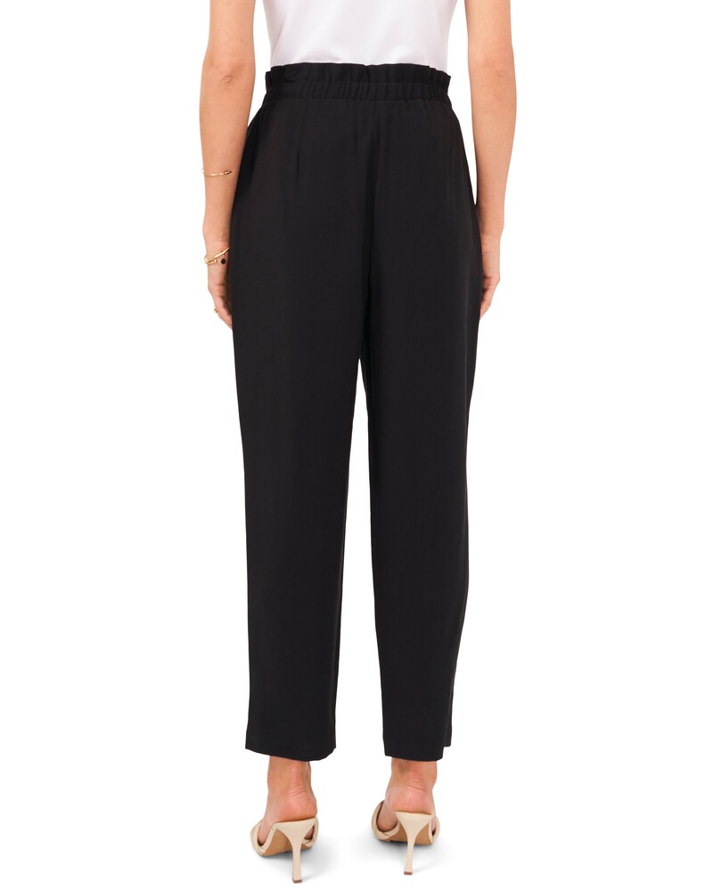 Vince Camuto Twill Paperbag-Waist Pants Black ID-UPND7343