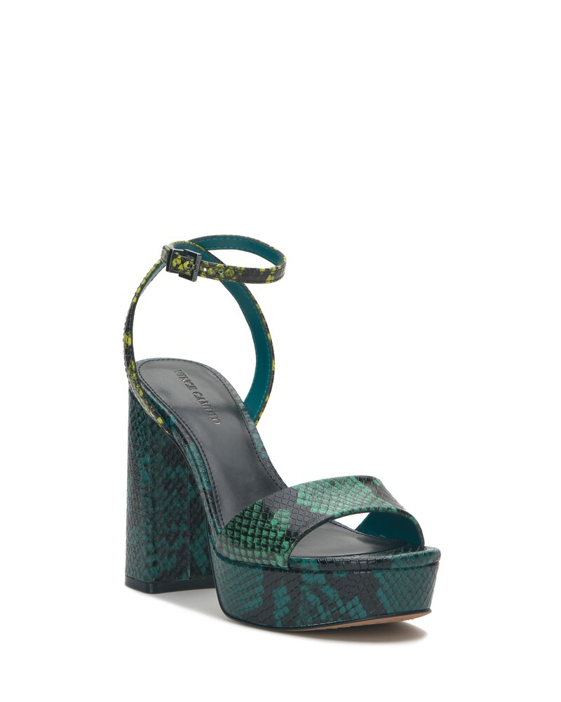 Vince Camuto Pendry Platform Sandal Ocean Acid Lime Quetzal Green ID-UTLL8393
