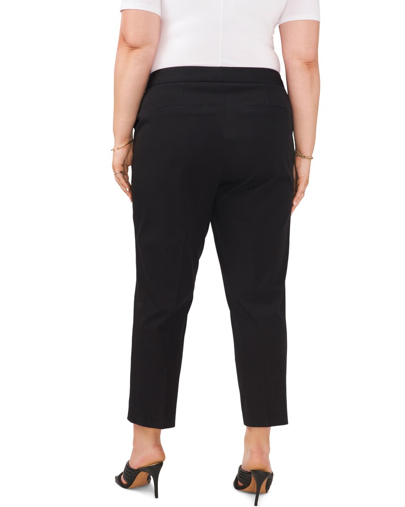 Vince Camuto Twill Cropped Trousers (Plus Size)     Rich Black ID-UTWQ6604