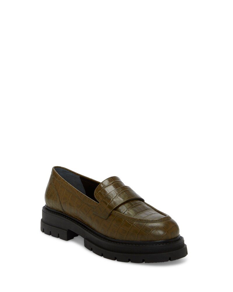 Vince Camuto Paydren Loafer Dark Olive Croc Print ID-VIWA6234