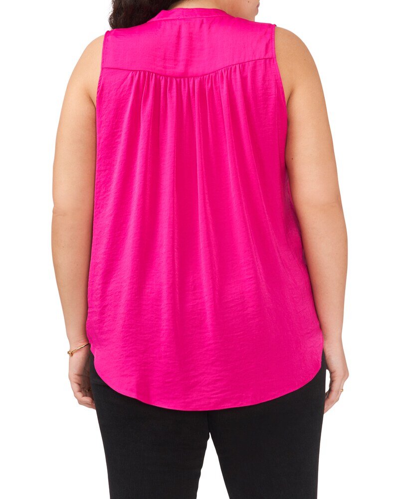 Vince Camuto Sleeveless V-Neck Top (Plus Size)       Fun Fuchsia ID-VMCU8348