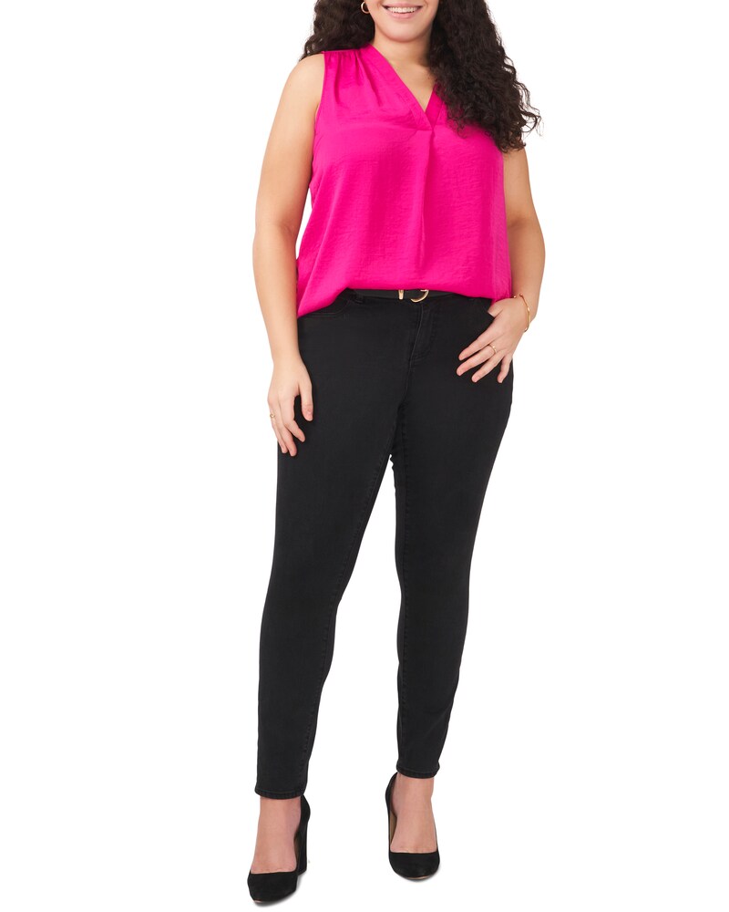 Vince Camuto Sleeveless V-Neck Top (Plus Size)       Fun Fuchsia ID-VMCU8348