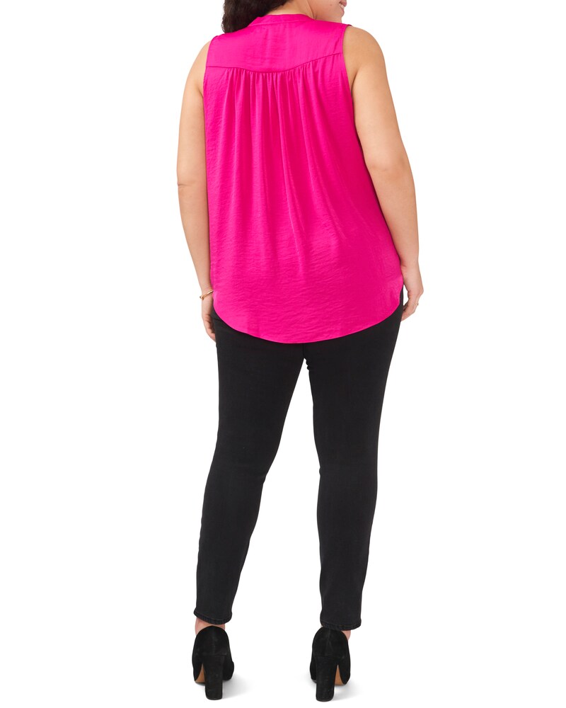 Vince Camuto Sleeveless V-Neck Top (Plus Size)       Fun Fuchsia ID-VMCU8348