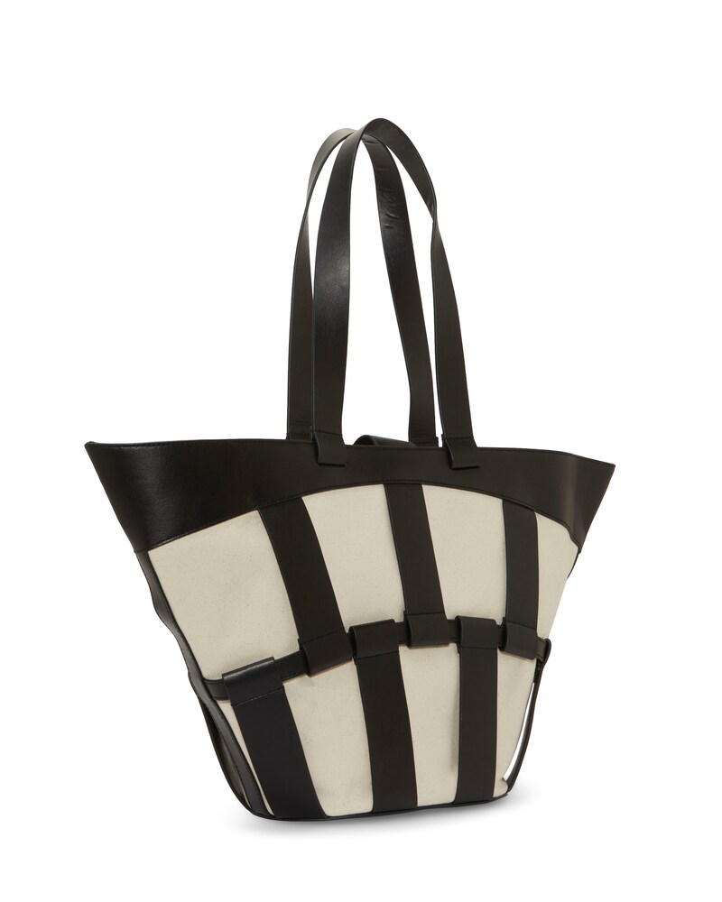 Vince Camuto Mkenz Tote Black/Warm Vanilla ID-VTEF5174