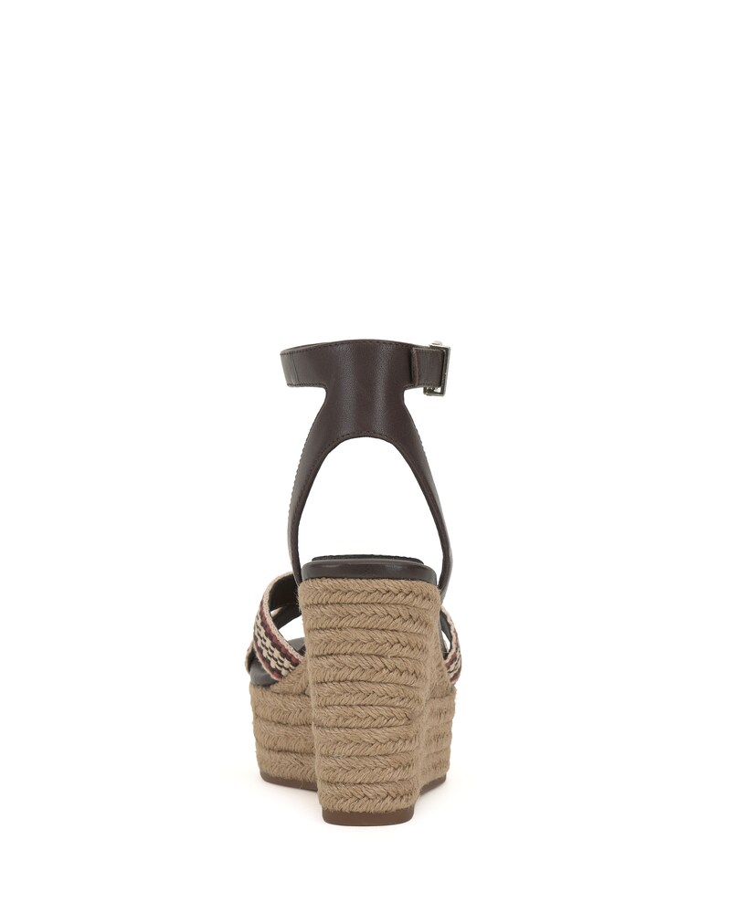 Vince Camuto Fettanas Wedge Sandal Dark Brown ID-VUIR8533