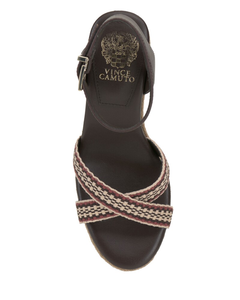 Vince Camuto Fettanas Wedge Sandal Dark Brown ID-VUIR8533