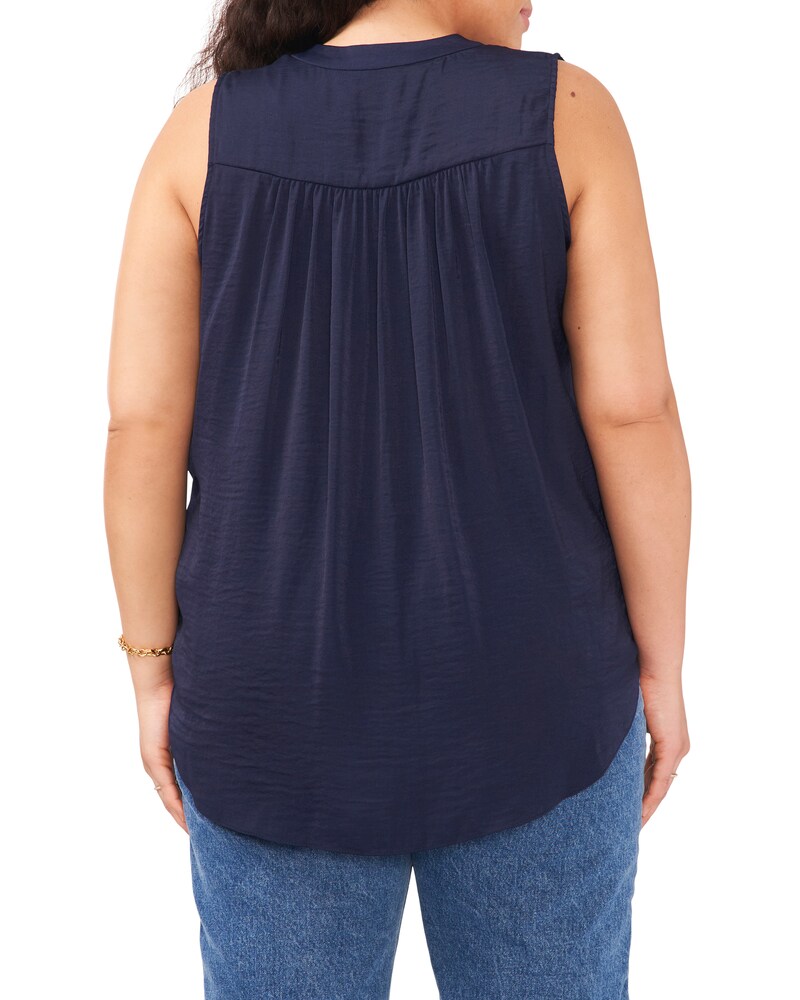 Vince Camuto Sleeveless V-Neck Top (Plus Size) Classic Navy ID-VVVX2097