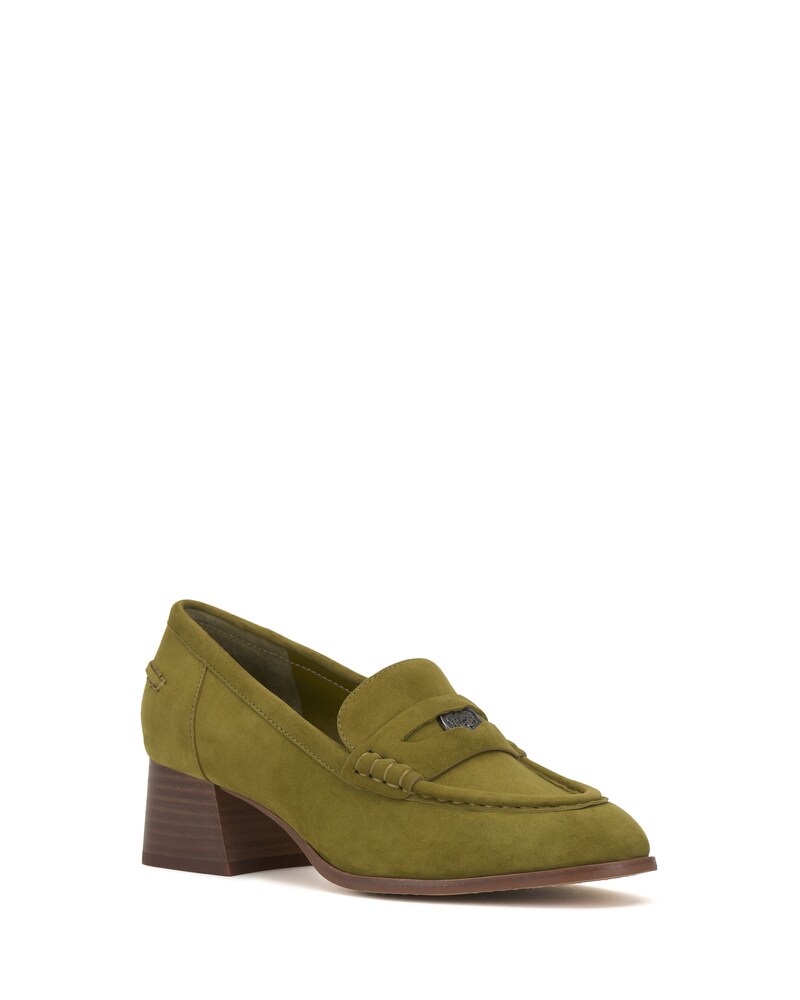 Vince Camuto Carissla Heeled Loafer Moss Suede ID-WJXB7248