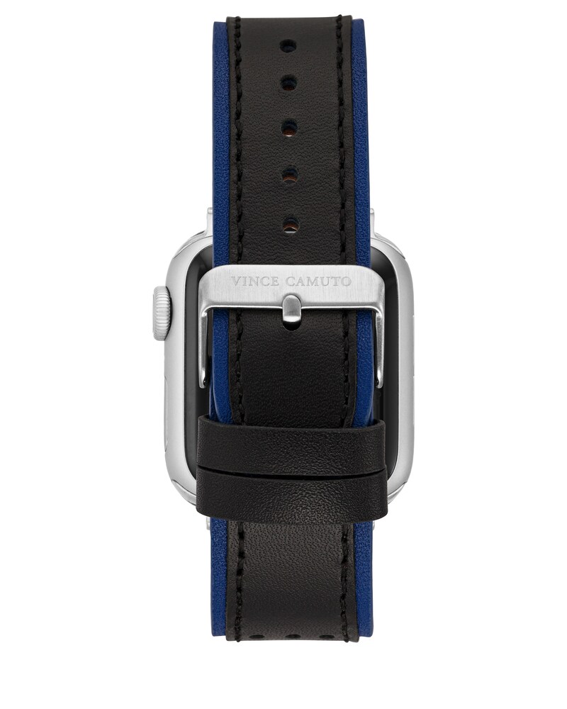 Vince Camuto Two-Tone Perforated Leather Band For Apple Watch  Black ID-XKSV5805