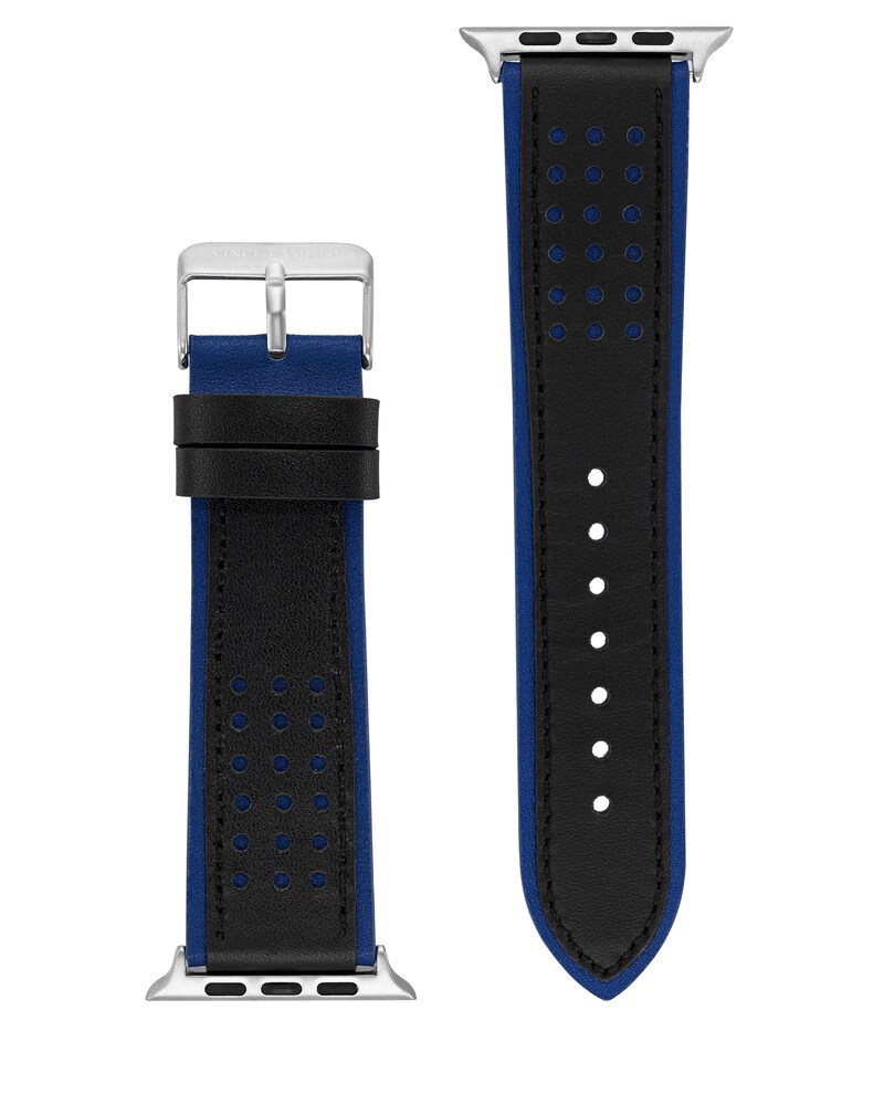 Vince Camuto Two-Tone Perforated Leather Band For Apple Watch  Black ID-XKSV5805