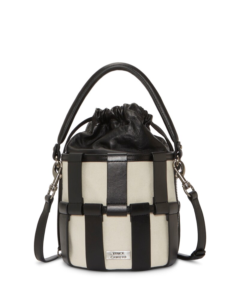 Vince Camuto Keanu Crossbody Bag Black/Warm Vanilla ID-XTXJ5111