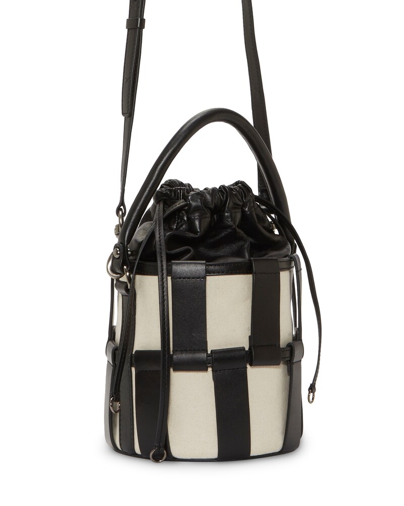 Vince Camuto Keanu Crossbody Bag Black/Warm Vanilla ID-XTXJ5111