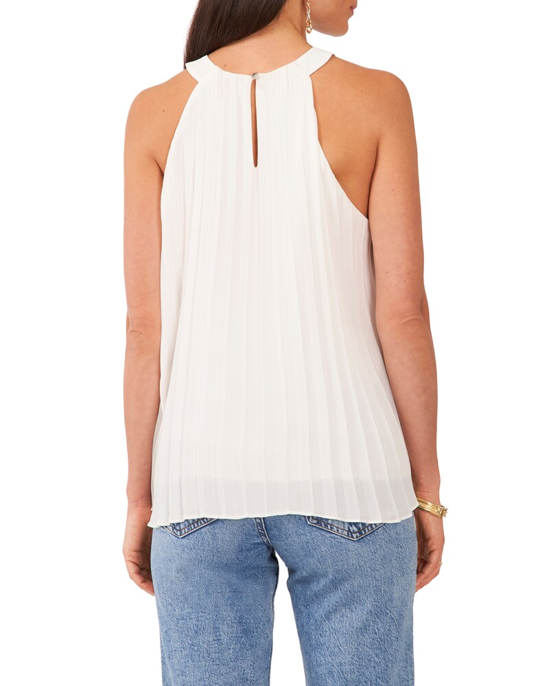Vince Camuto Pleated Tank Top New Ivory ID-YBAV5666