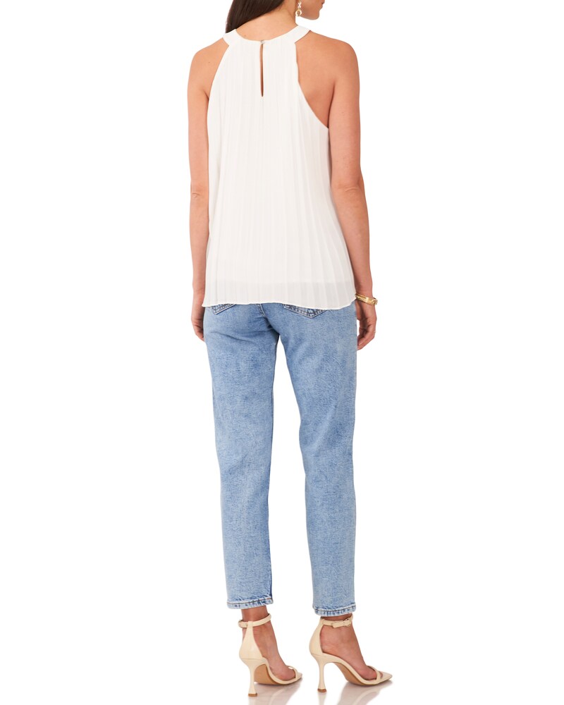 Vince Camuto Pleated Tank Top New Ivory ID-YBAV5666