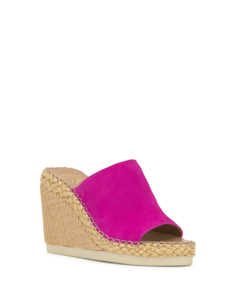 Vince Camuto Brissia Wedge Mule Hot Pink ID-YKXU4345
