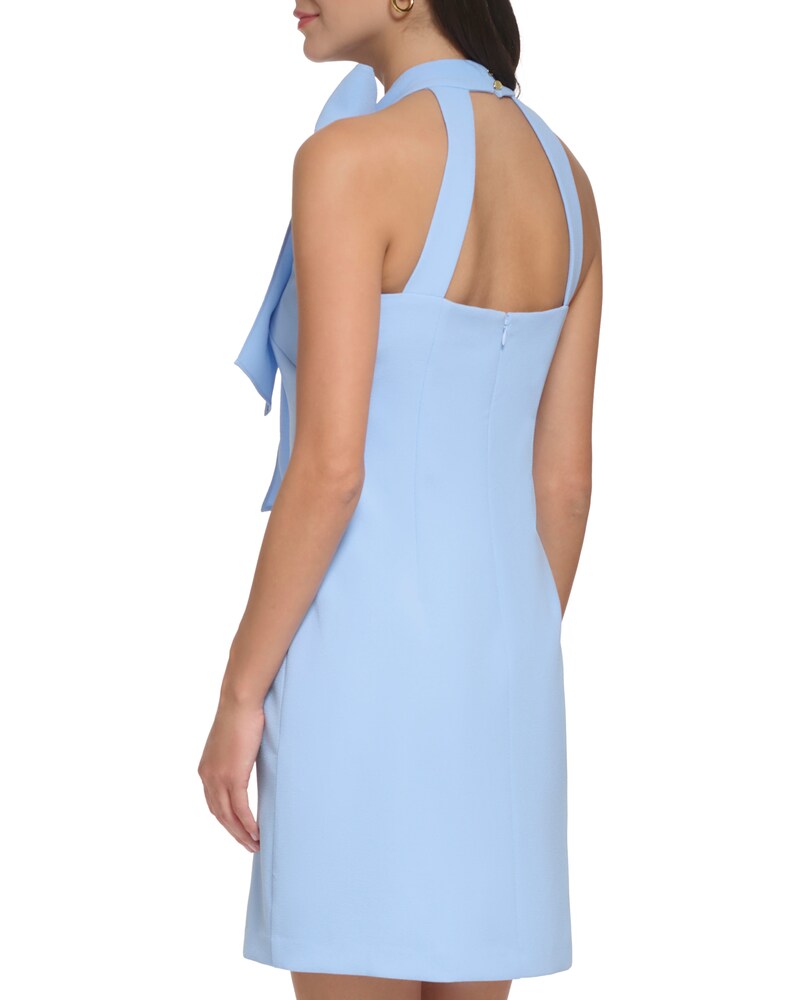 Vince Camuto Bow-Neck Dress Light Blue ID-YZCA8765