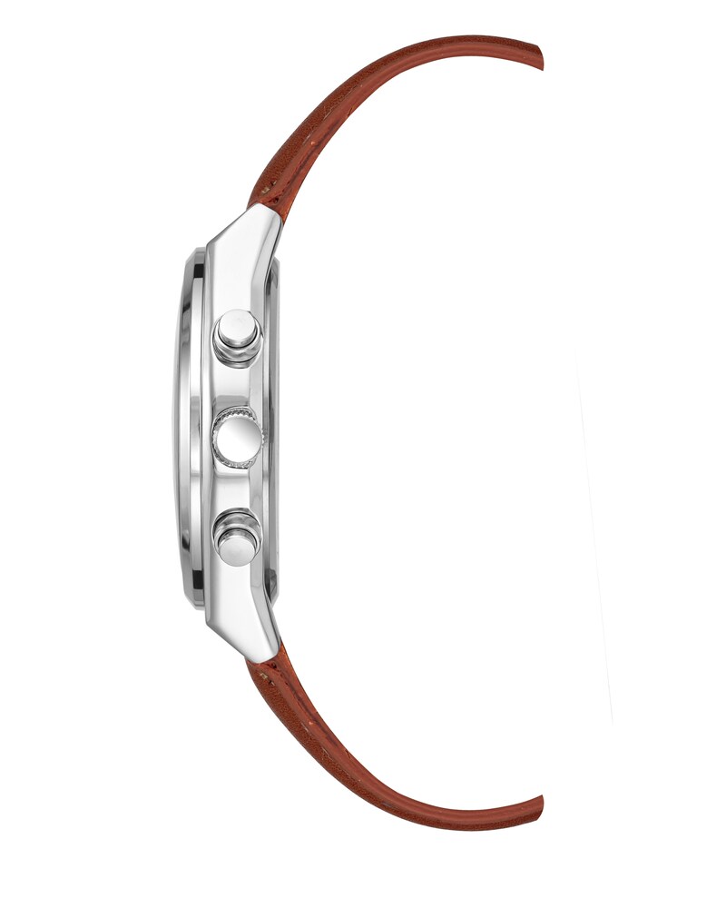 Vince Camuto Multifunction Faux Leather Band Watch Brown ID-ZDRL2682
