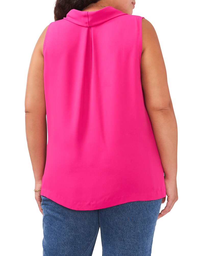 Vince Camuto Sleeveless Cowl-Neck Blouse (Plus Size) Pomegranate Pink ID-ZLGG5309