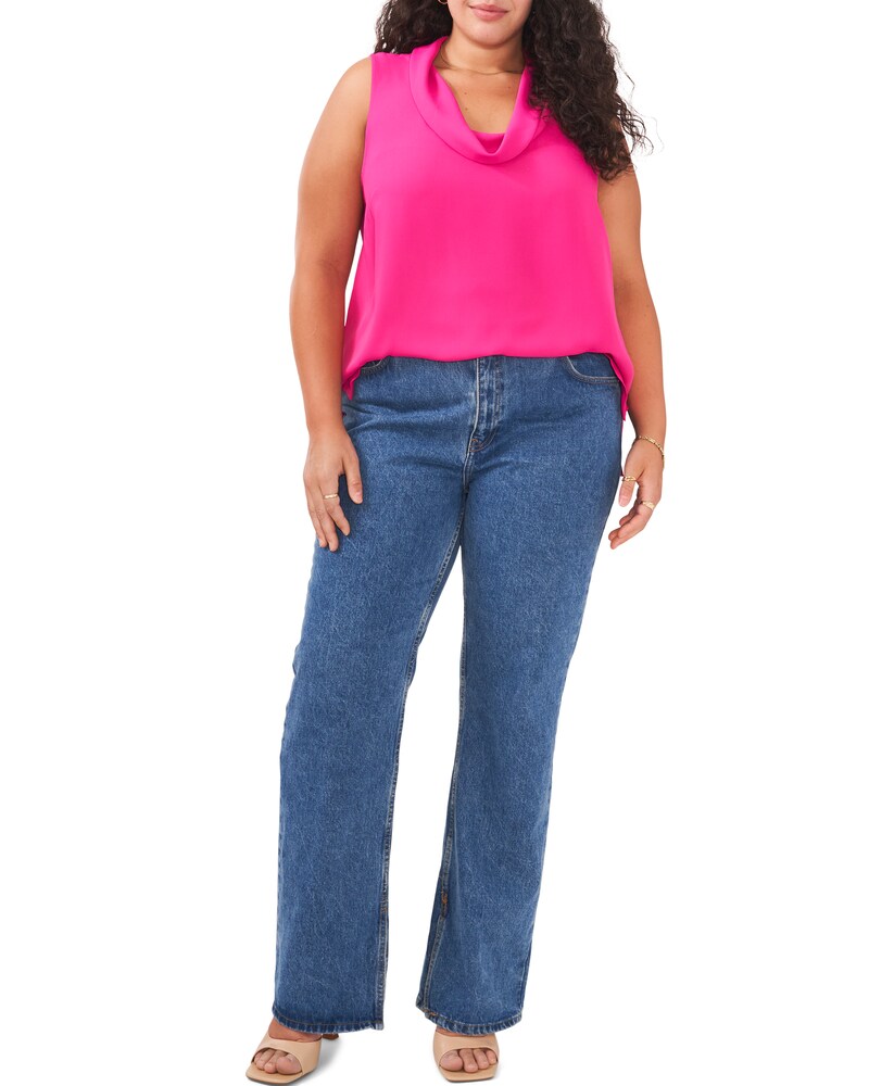 Vince Camuto Sleeveless Cowl-Neck Blouse (Plus Size) Pomegranate Pink ID-ZLGG5309