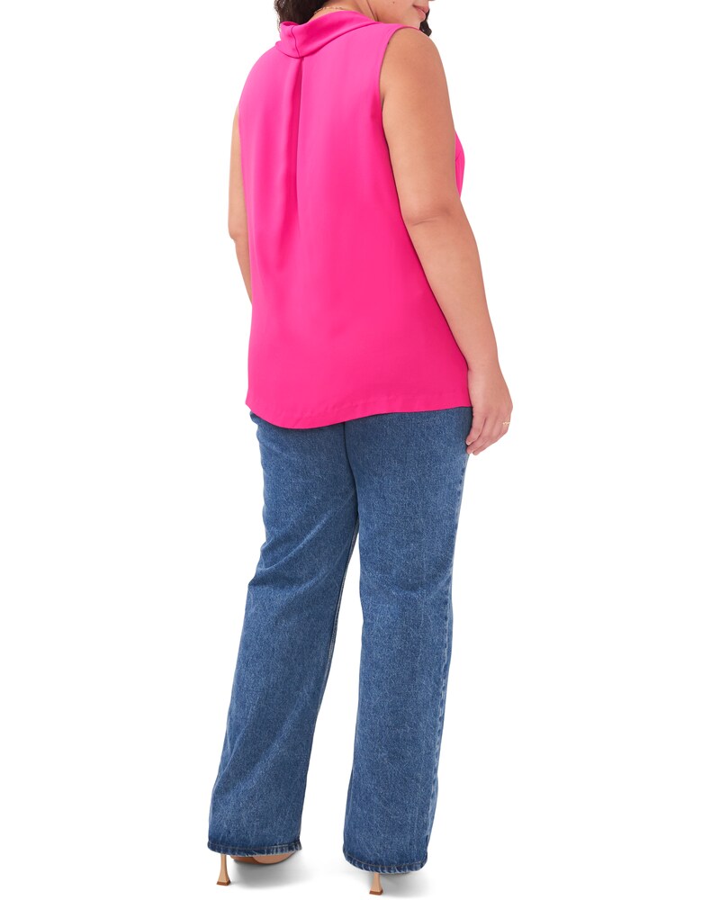 Vince Camuto Sleeveless Cowl-Neck Blouse (Plus Size) Pomegranate Pink ID-ZLGG5309