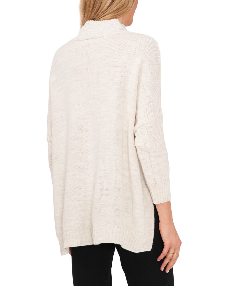 Vince Camuto Lattice-Knit Tunic Antique White ID-ZMMR4889