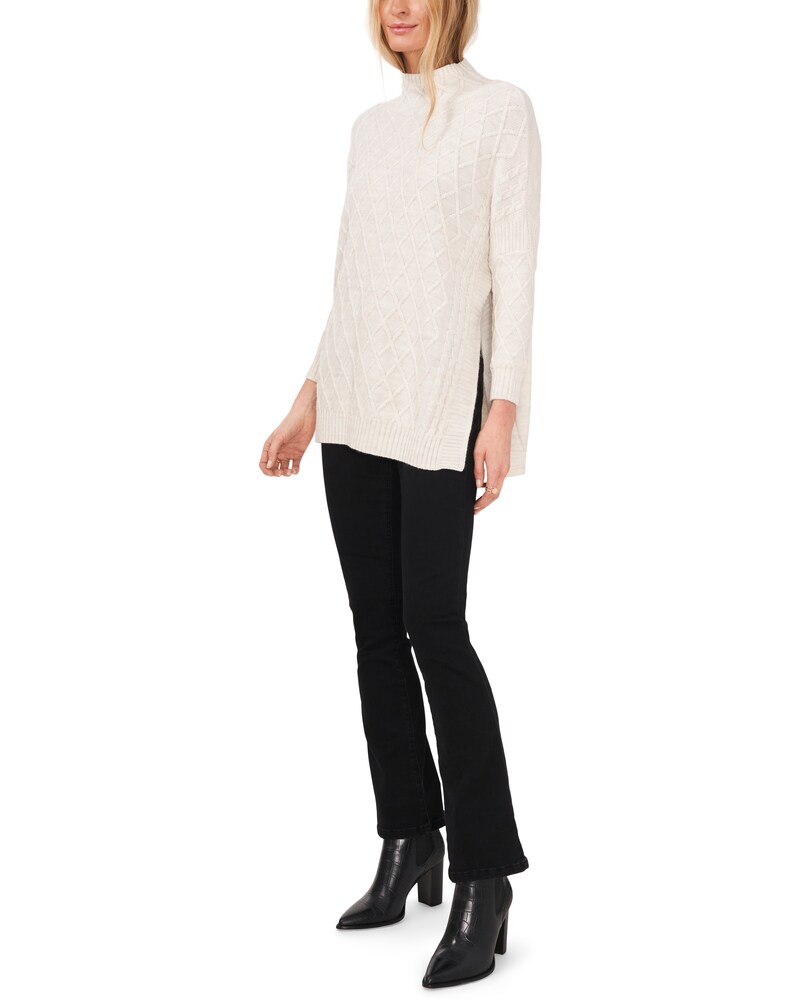 Vince Camuto Lattice-Knit Tunic Antique White ID-ZMMR4889